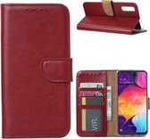 Xssive Hoesje voor Samsung Galaxy A50 - Book Case - Bordeaux Rood
