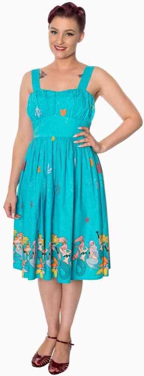 Dancing Days - SOPHIA Flare jurk - XS - Blauw