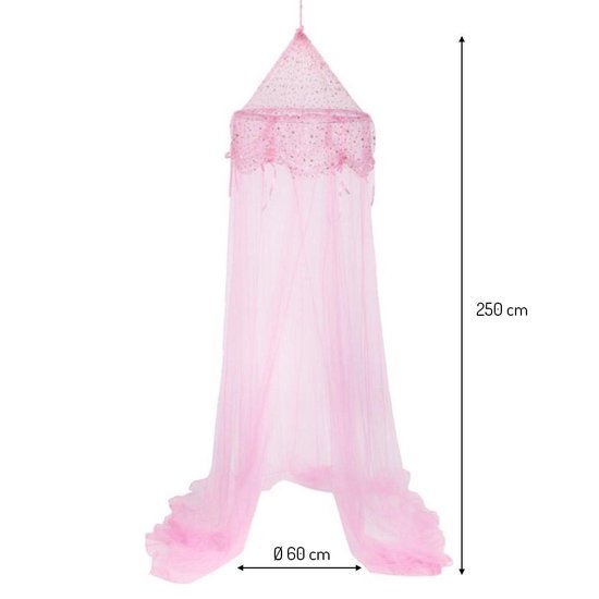 Bedhemel 250 cm Roze — afbeelding 2