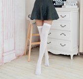 3 Pairs Sexy Thigh High Stocking Women Over knee Socks Female Hosiery Stockings(White)