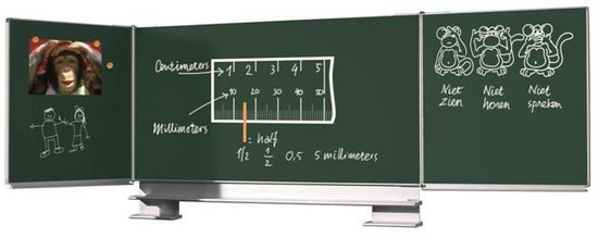 Geheim India haat Krijt schoolbord in hoogte verstelbaar 100x200 cm | bol.com