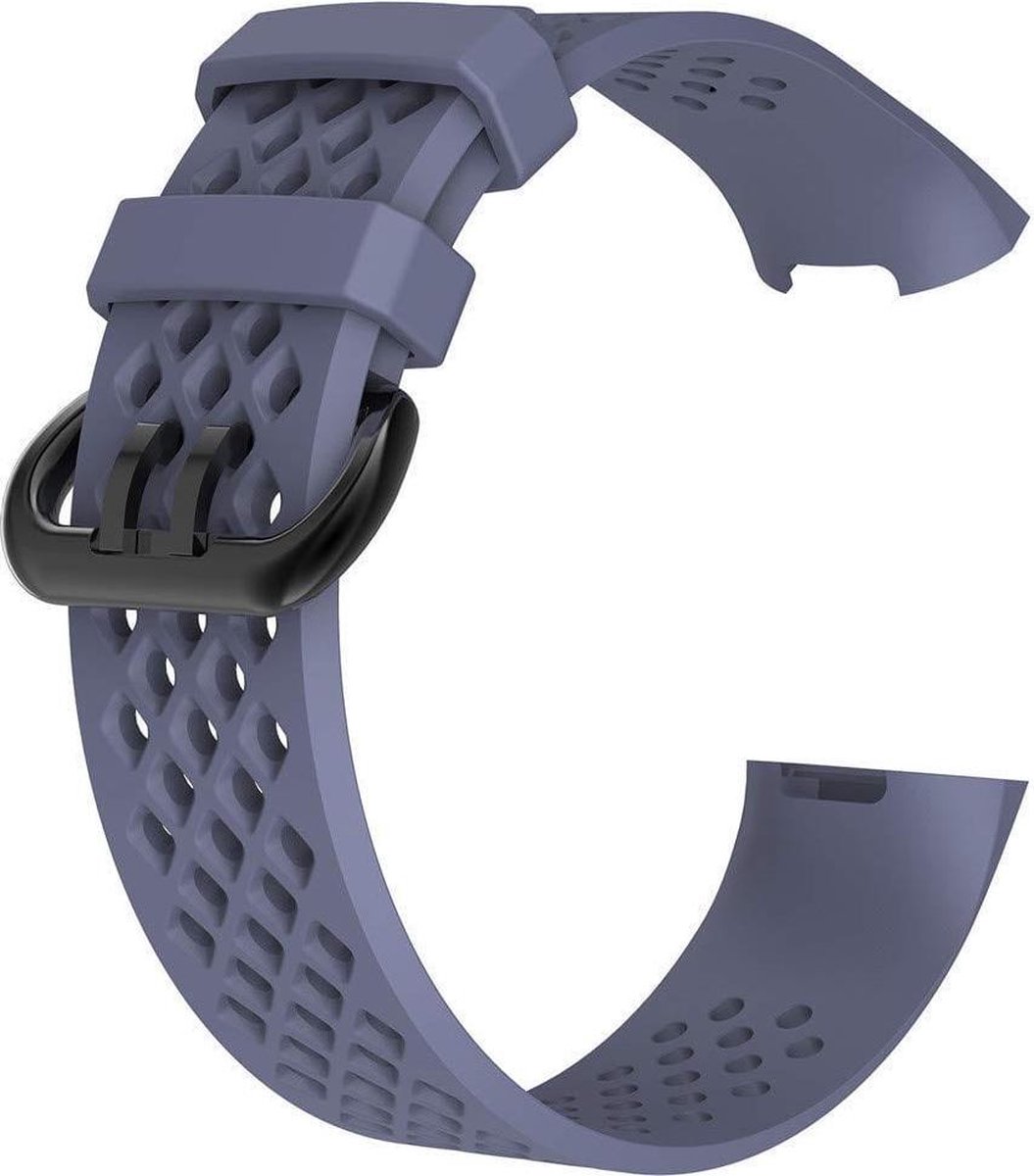 watchbands-shop.nl Siliconen bandje - Fitbit Charge 3 - Lila - Large