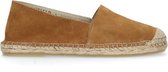 Manfield - Dames - Suède espadrilles bruin - Maat 37