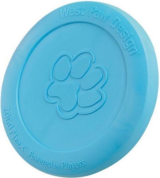West Paw Zogoflex Zisc - Flexibele Hondenfrisbee - Onverslijtbaar Stevig Materiaal - Kleur: Blauw, Maat: Small