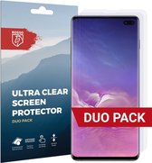 Rosso Screen Protector Ultra Clear Duo Pack Geschikt voor Samsung Galaxy S10 Plus | Folie | 2 Stuks