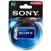 Pile à usage unique Sony Stamina Plus 9V alcaline 1,5 V.