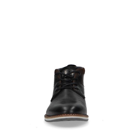 Sacha - Heren - Zwarte leren veterboots - Maat 46 | bol.com