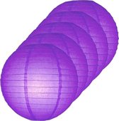 5x Lanternes boule de luxe violet 25 cm - Décoration de fête / décoration
