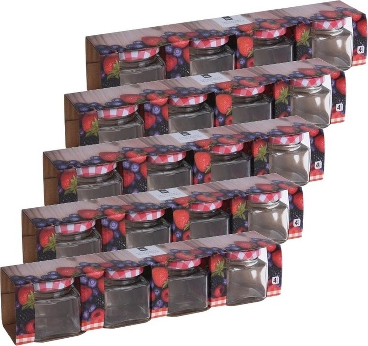 Excellent Houseware Inmaak/weckpotjes - 75 ml - 20x stuks - met draaideksel - mini potjes