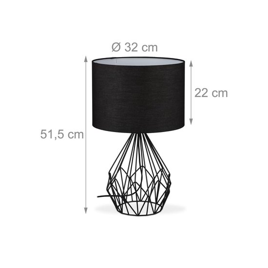 Tafellamp wandlamp Aapje zwart met e27 fitting - voor LAMPEN