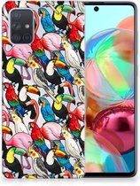 Geschikt voor Samsung Galaxy A71 TPU Hoesje Birds