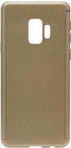 ADEL Kunststof Back Cover Hardcase hoesje met Screenprotector Geschikt voor Samsung Galaxy S9 Plus - Goud