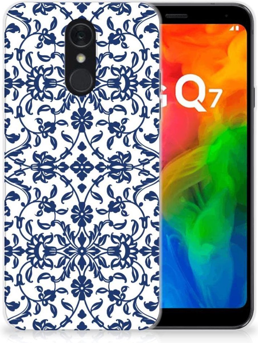 LG Q7 TPU Case Flower Blue