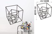 3D Sticker Decoratie Diamantvorm Geometrie Vinyl Decals Geometrische muursticker Modern verwijderbaar decor voor woonkamer - GEO26 / Large