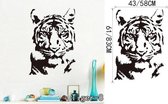 3D Sticker Decoratie Mode Dier Tijger Patroon Karakter Woonkamer Vinyl Carving Muurtattoo Sticker Interieur Adesivo De Parede Slaapkamer - Tiger8 / Large