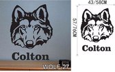 3D Sticker Decoratie Huilende Wolf Hond Vinyl Decor Sticker Muursticker Sticker Hond Wolf Muurschilderingen Muuraffiche Papier Home Decor - WOLF27 / Small