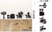 3D Sticker Decoratie Familie Baby Muis Gat Muurstickers voor kinderen Kamers Decals Vinyl Wall Art decoratie Home Vintage muurschildering Kerstdecoratie - Mice11 / Small