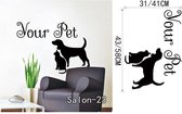 3D Sticker Decoratie Petshop Verzorgingsalon Muursticker Hond in bad nemen Afneembaar Vinyl Art Kat Decals Home Decor - Salon23 / Large