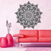 3D Sticker Decoratie 56x56cm Pinturas Murais Yoga Wall Decal Bedroom Yoga Mandala Menhdi Flower Pattern Ornament Om Indian Living Room Wall Sticker - Dark Khaki