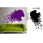 3D Sticker Decoratie Muurtattoo Schoonheidssalon Manicure Nagelsalon Hand Meisje Gezicht Vinyl Sticker Home Decor Kapper Kapsel Muur Sticke - Salon107 / Large