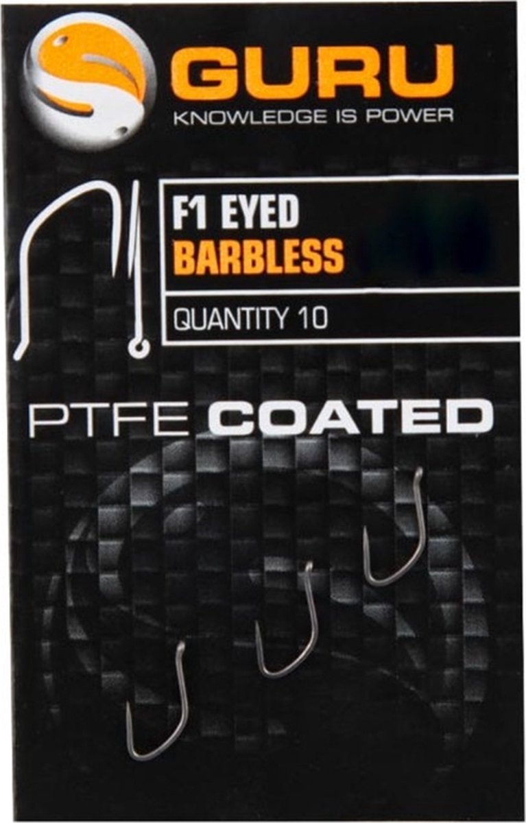 Guru F1 Eyed Hook - Maat 18 - Zwart