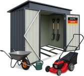 Abri de jardin Albatros Profi L - métal galvanisé anthracite (RAL 7016) | 202x118x173cm, 4,1m³ | incl. crochets de verrouillage et d'outils | abri de jardin, abri à outils résistant aux intempéries