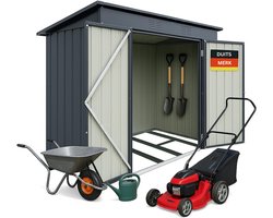 Albatros Profi gereedschapsschuur L - gegalvaniseerd metaal in antraciet (RAL 7016) | 202x118x173cm, 4,1m³ | incl. slot & gereedschapshaken | weerbestendig gereedschapsschuurtje, tuinkast, gereedschapsschuurtje