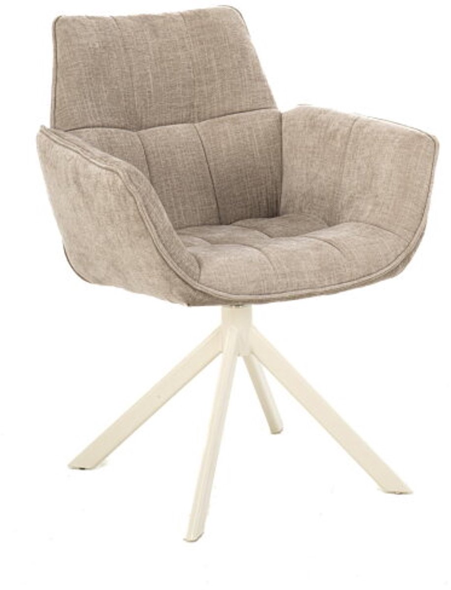 Eetkamerstoel Monaco poot Venus draaibaar Beige - Milan beige 170