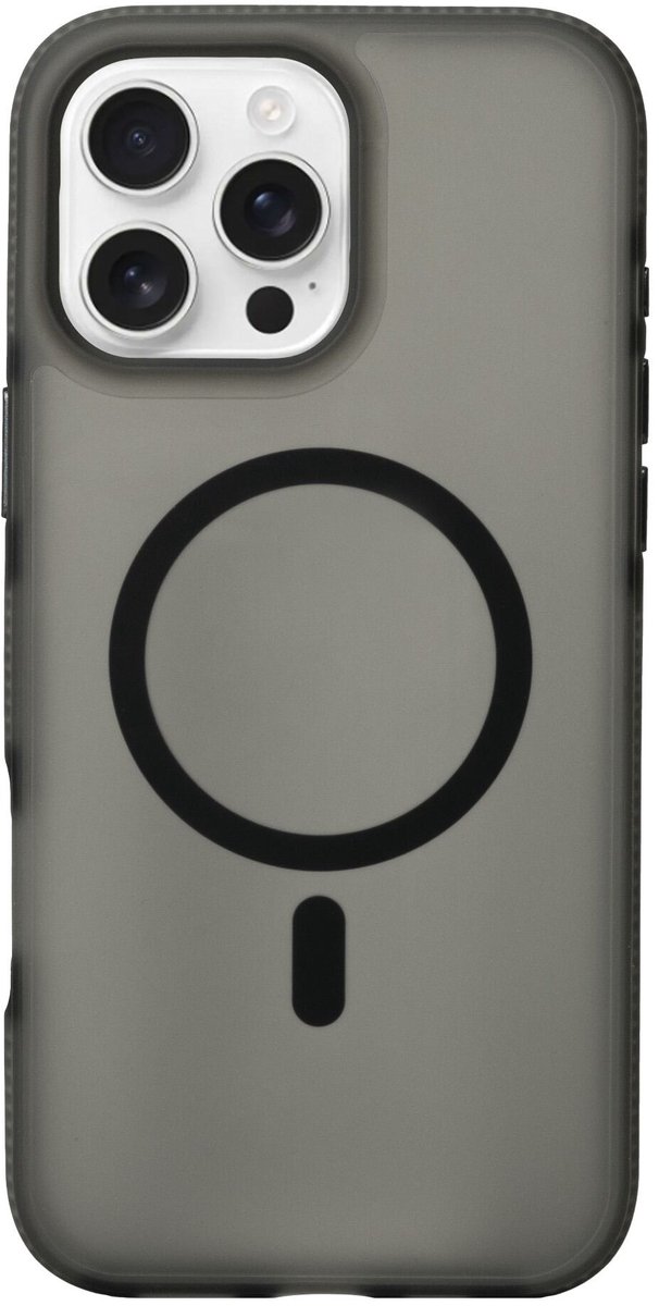 Coverzs smooth siliconen MagSafe case geschikt voor iPhone 15 Pro (zwart) - shockbestendig, MagSafe, premium bescherming, duurzaam