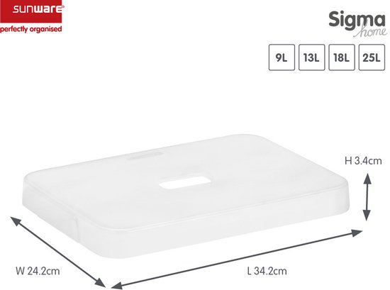 Set de 3x boîtes de rangement/paniers de rangement bleu-gris de 25 litres en plastique avec couvercle transparent 35 x 25 x 36 cm