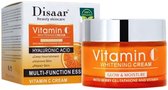 Gezichtscrème met Vitamine C & Hyaluronzuur – 50g | Hydraterende & Verhelderende Dagcrème | Anti-aging & Tegen Pigmentvlekken | Voor Stralende Huid