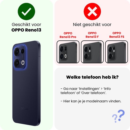 Coque compatible avec OPPO Reno 13, coque antichoc en Siliconen , coque arrière transparente