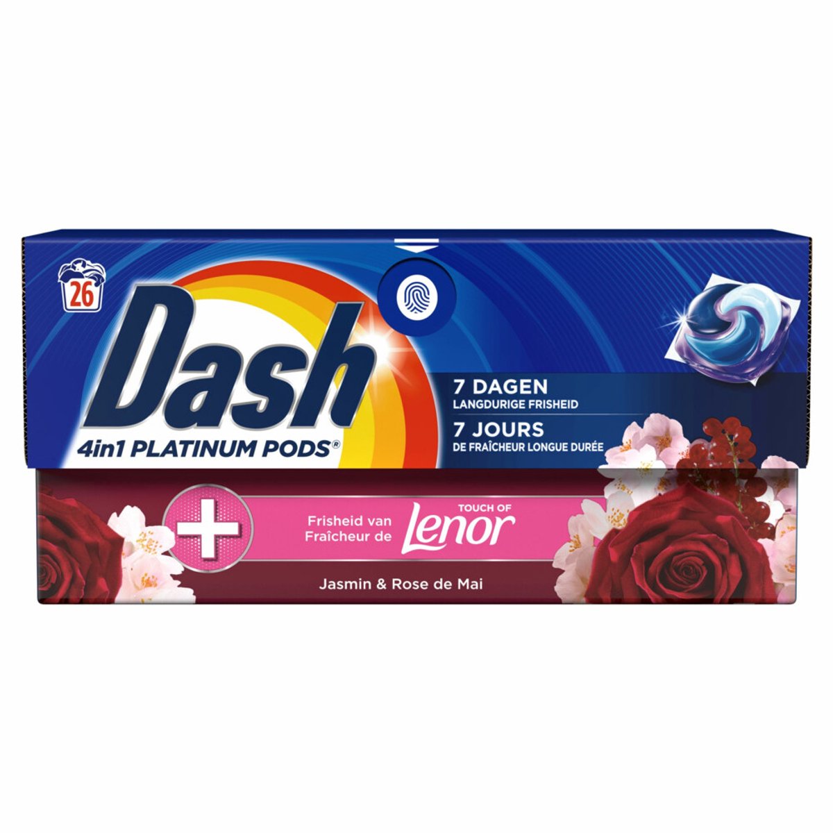 Goedkoopste Dash Wasmiddelcapsules 4in1 Pods Jasmin & Rose de Mai 26 stuks