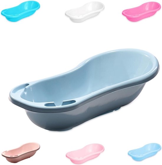 Babykuip met standaard, opvouwbare babybadset, draagbare antislip kuip voor pasgeborenen tot 3 maanden, steunkussen inclusief-66 * 61 * 82 cm-grijs