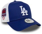 New Era - Casquette ajustable 9FORTY A-Frame Trucker Dark Blue patch latéral MLB des LA Dodgers
