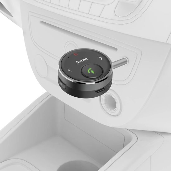 Hama Bluetooth®-Receiver für Kfz, 3,5-mm-Stecker, Sprachsteuerung, Freisprechen Bluetooth handsfreekit van Hama — afbeelding 2