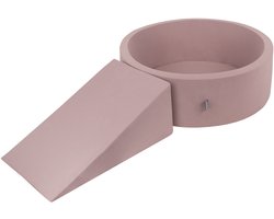 KiddyMoon Speeltuin PPZP-OK30D-112 met ballen heide: bruin-koper-pastel-beige-haar zwembad 200, Speeltuin