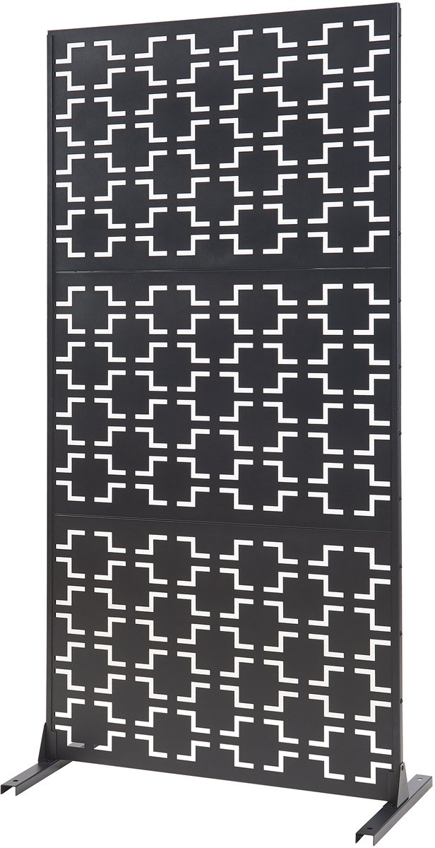 Scheidingswand Aaskis zwart 200x100x50 cm casa.pro
