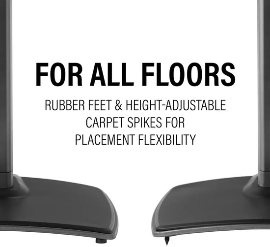 Sanus WSSE32-B2 fixed speaker stand - luidsprekerstandaard - optimale luisterhoogte - kabelbeheer - geschikt voor Sonos ERA 300 - 2 stuks (paar) - Zwart van Sanus — afbeelding 2