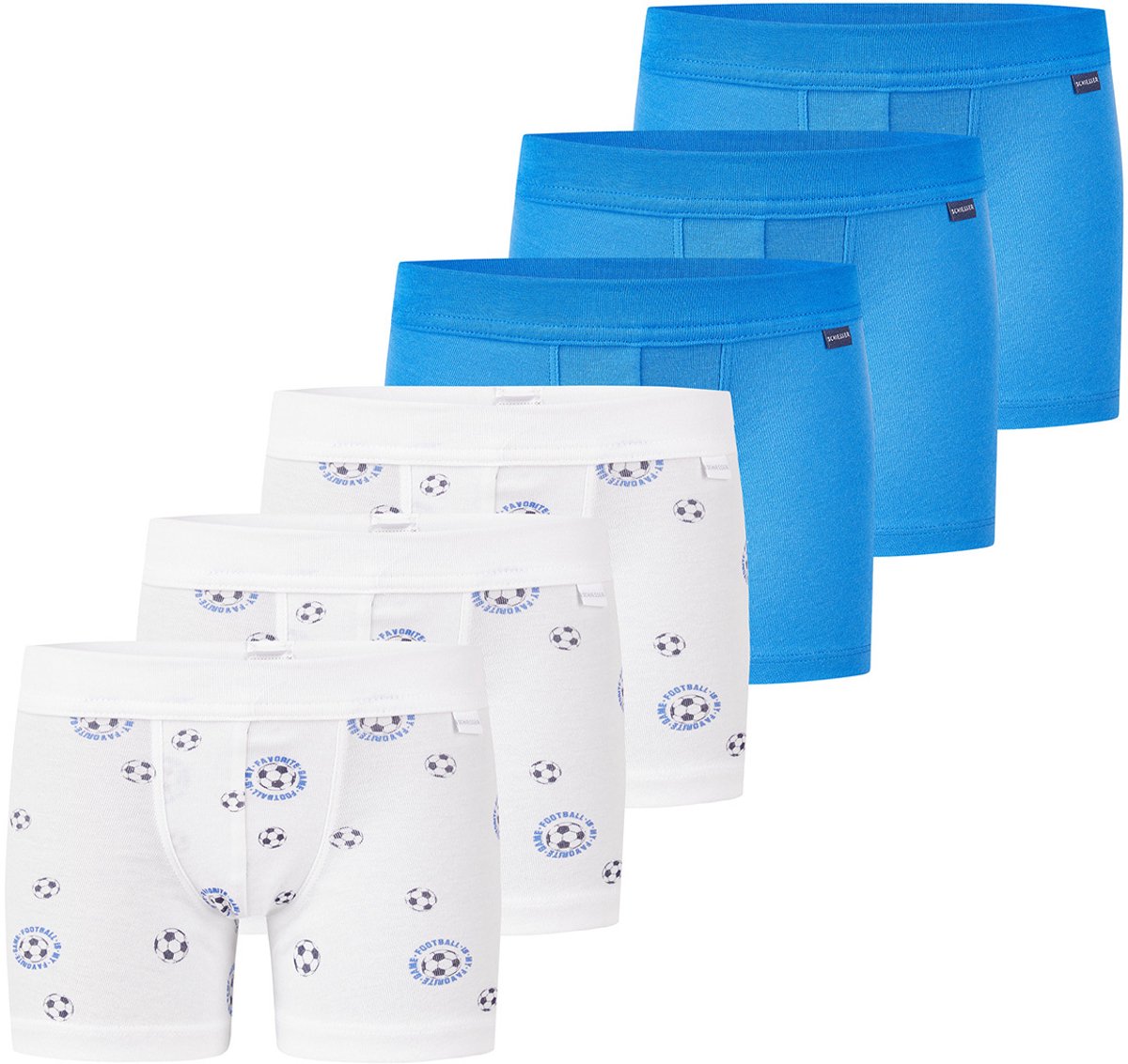 Schiesser Jongens shorts / pants 6 pack Kids Boys fijnrib Organic Cotton