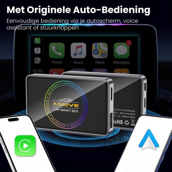 Xssive CarPlay Dongle met HDMI - Geschikt voor Android Auto, Apple CarPlay, Youtube, Ziggo, TV & Netflix - Draadloos Smart Streaming Box Dongel van Xssive — afbeelding 2