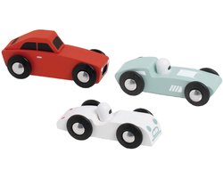 Classic World Houten Sportauto's Set, 3st.