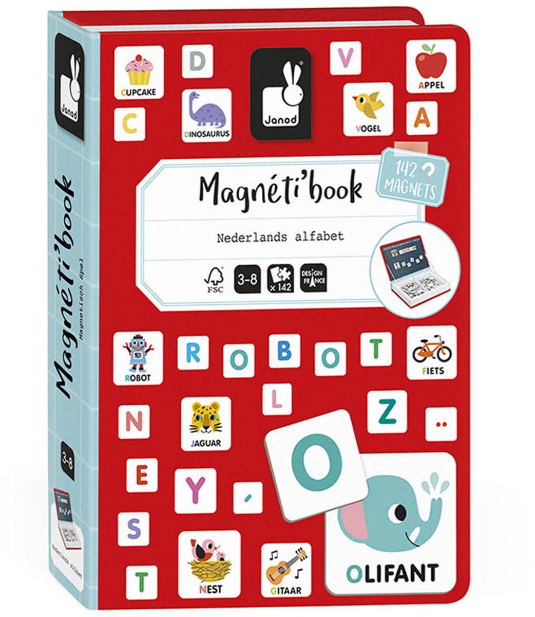 Janod - Magnetibook - Alfabet Nederlandstalig - Magneetboek Speelset — afbeelding 6