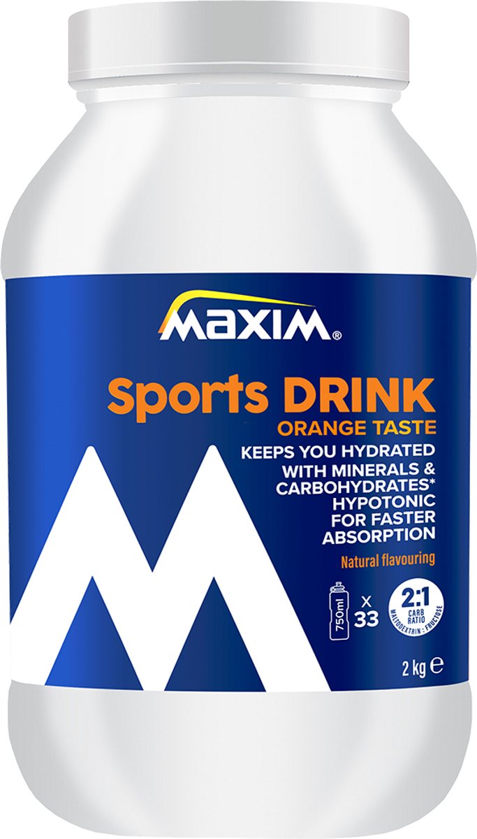 Maxim Sportdrank - Verfrissende Sinaasappel 2000 gr