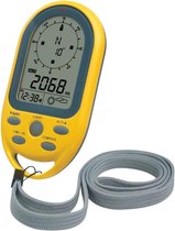 Technoline 3152 EA 35 Kompas – Met Hoogtemeter, Luchtdruk, Weerindicatie & Tijd – Spatwaterdicht – Geel/Grijs – Compact Voor Buitenavonturen
