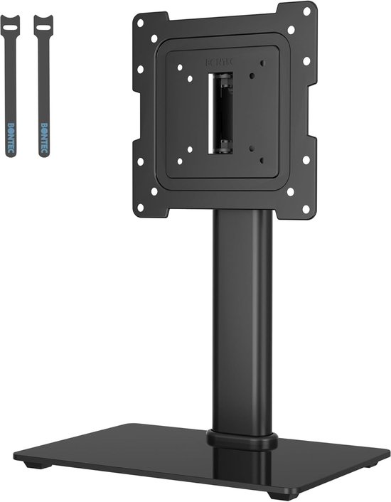 TV-standaard/monitorstandaard 120x30x13 cm zwart glas