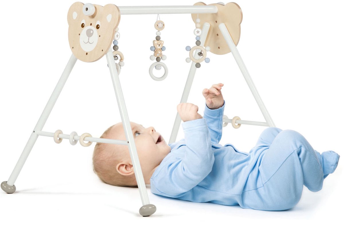 Speeltrainer - Babygym - Beer - Op 4 hoogtes verstelbaar - 63x55x53cm