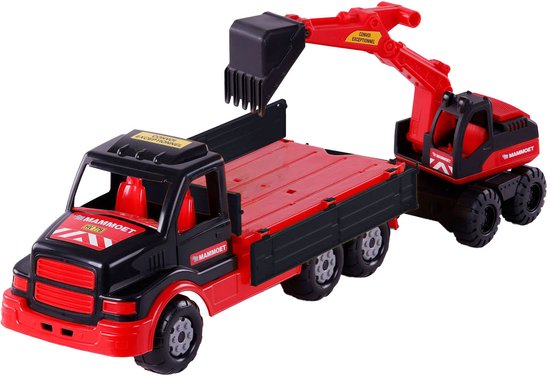 Cavallino Toys Cavallino Mammoet Torpedo Vrachtwagen met Graafmachine, 44,5cm van Cavallino Toys — afbeelding 5