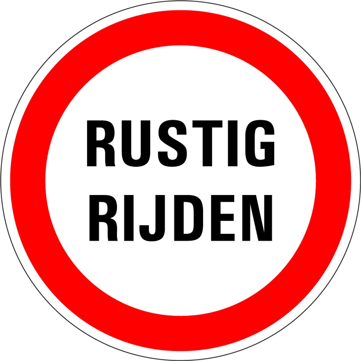 Rustig rijden sticker 400 mm