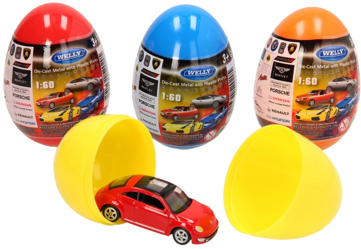 Toi-toys Auto In Verrassingsei 6 Cm Oranje